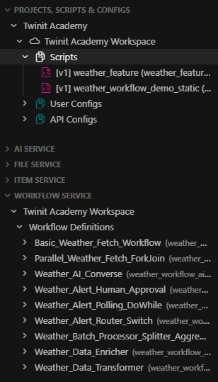 workflow service panel